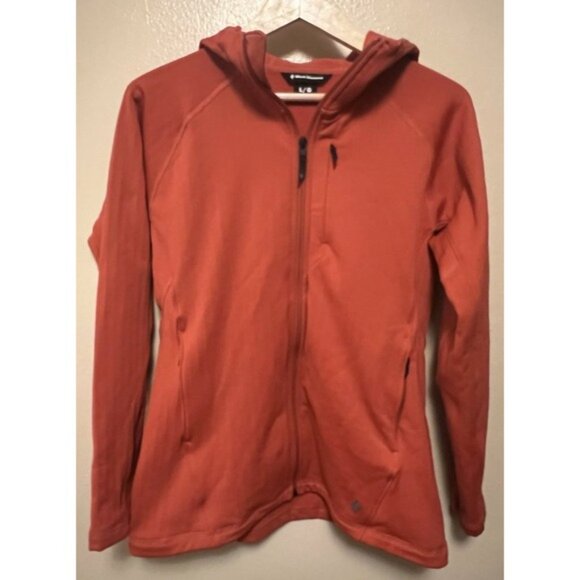 Black Diamond Factor Fleece Hoody Zip Jacket Grenadine Rust Women's Size Large - Picture 1 of 14
